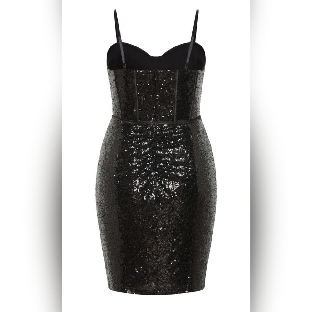 City Chic Sequin Dress Size S 16 - Picture 4 of 6